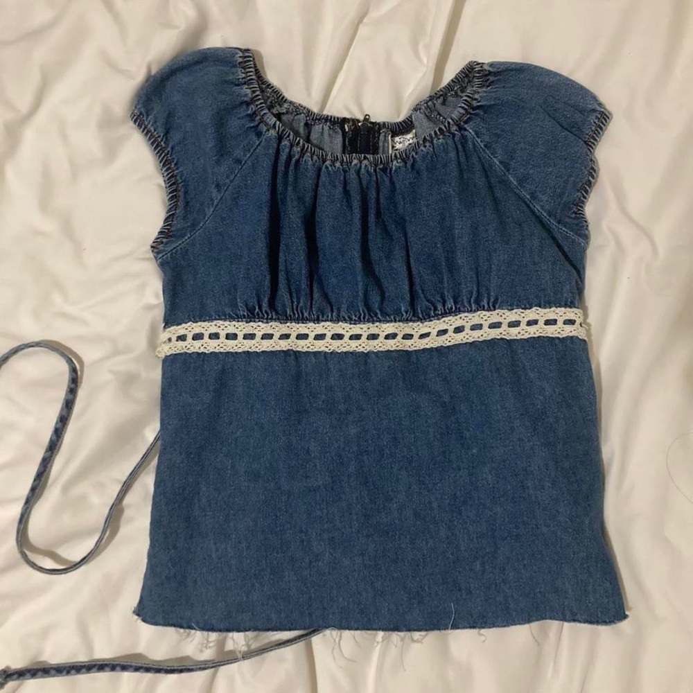 denim top